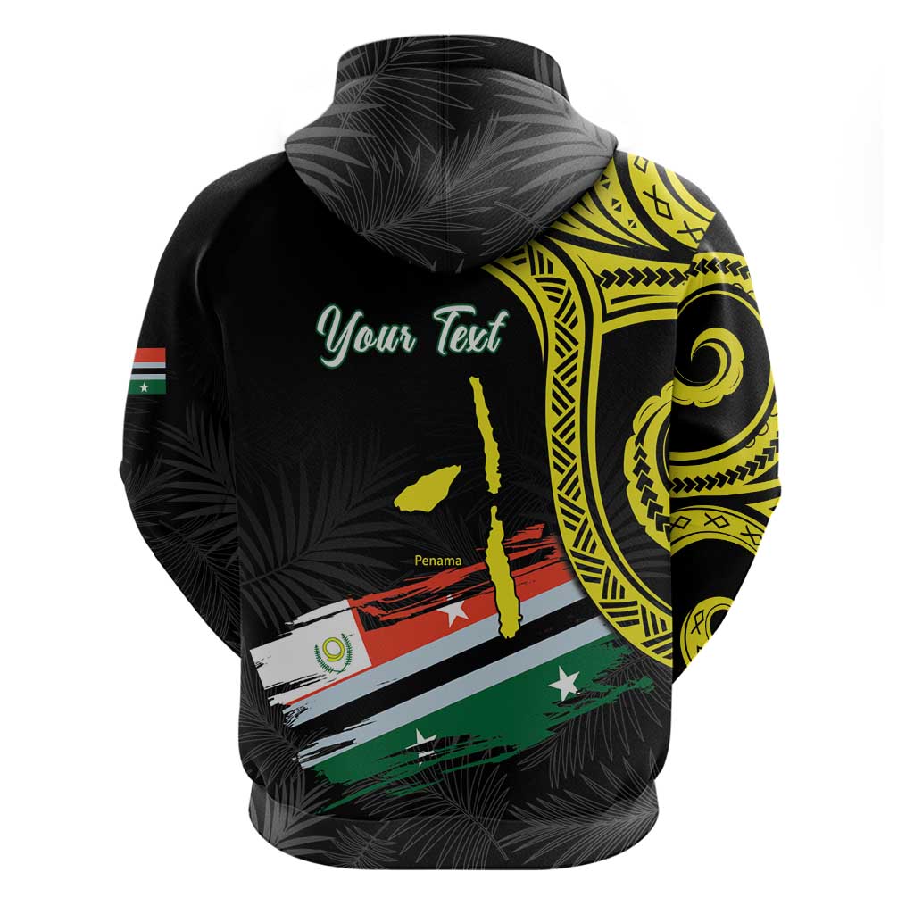 Personalised Vanuatu Penama Day Zip Hoodie Grunge Flag Style LT05 - Polynesian Pride