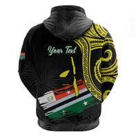 Personalised Vanuatu Penama Day Zip Hoodie Grunge Flag Style LT05 - Polynesian Pride