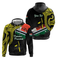 Personalised Vanuatu Penama Day Zip Hoodie Grunge Flag Style LT05 - Polynesian Pride