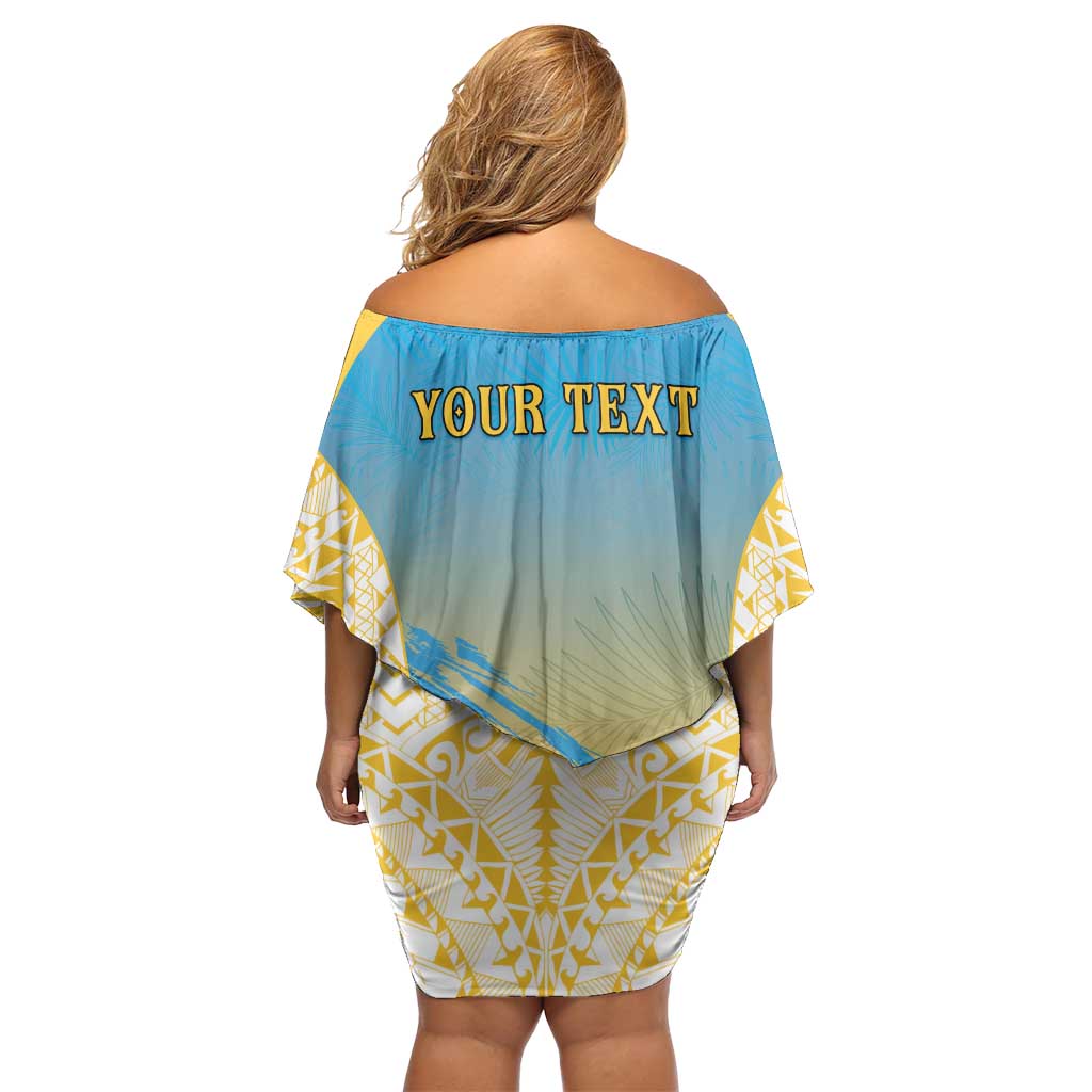 Personalised Vanuatu Sanma Day Family Matching Off Shoulder Short Dress and Hawaiian Shirt Special Style LT05 - Polynesian Pride