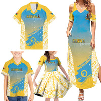 Personalised Vanuatu Sanma Day Family Matching Summer Maxi Dress and Hawaiian Shirt Special Style LT05 - Polynesian Pride