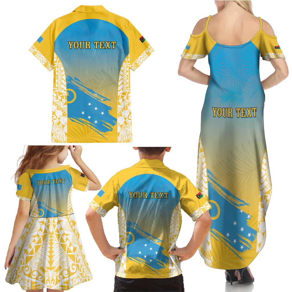 Personalised Vanuatu Sanma Day Family Matching Summer Maxi Dress and Hawaiian Shirt Special Style LT05 - Polynesian Pride