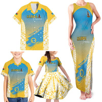 Personalised Vanuatu Sanma Day Family Matching Tank Maxi Dress and Hawaiian Shirt Special Style LT05 - Polynesian Pride