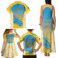 Personalised Vanuatu Sanma Day Family Matching Tank Maxi Dress and Hawaiian Shirt Special Style LT05 - Polynesian Pride