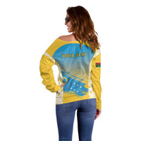 Personalised Vanuatu Sanma Day Off Shoulder Sweater Special Style - Polynesian Pride