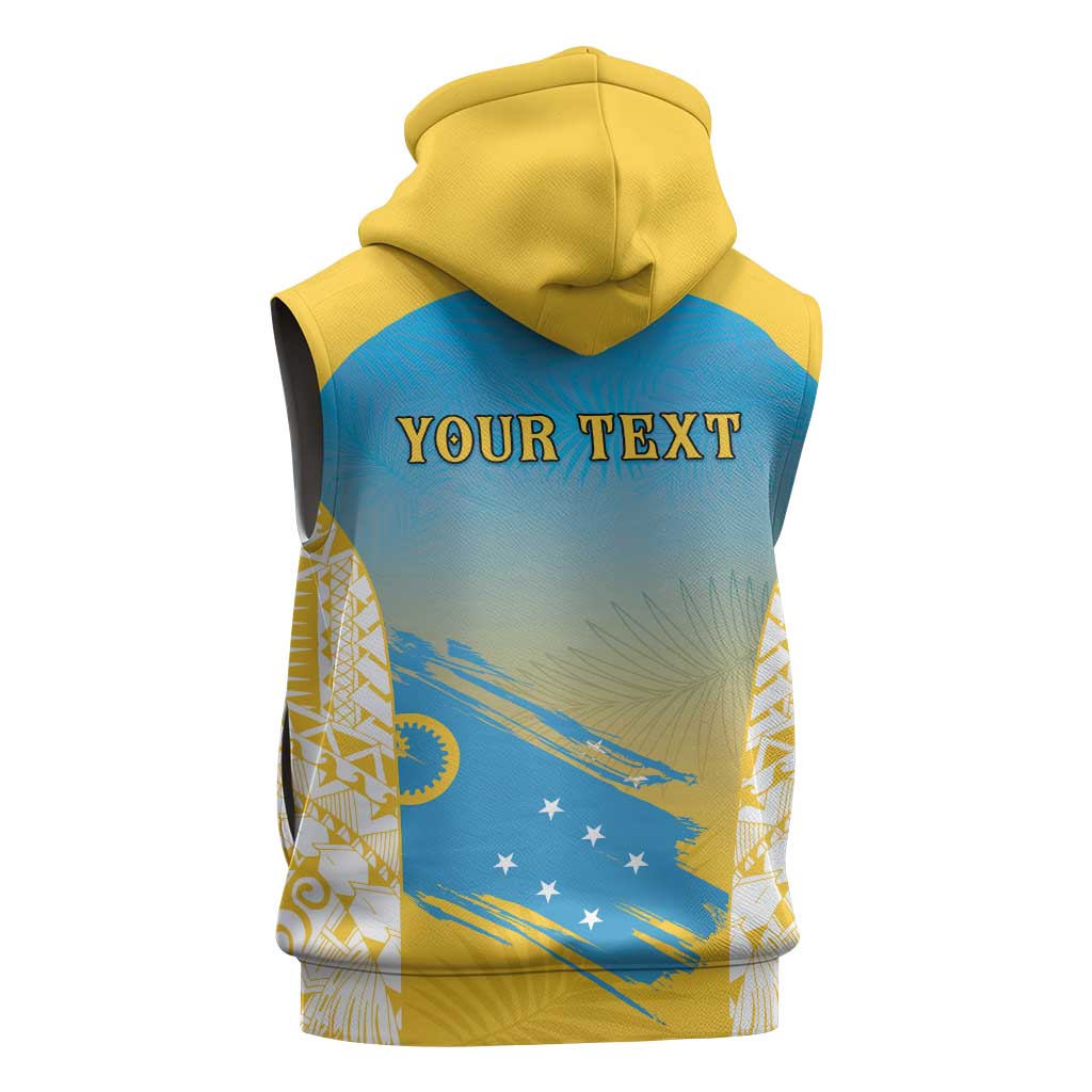 Personalised Vanuatu Sanma Day Sleeveless Zip Hoodie Special Style - Polynesian Pride