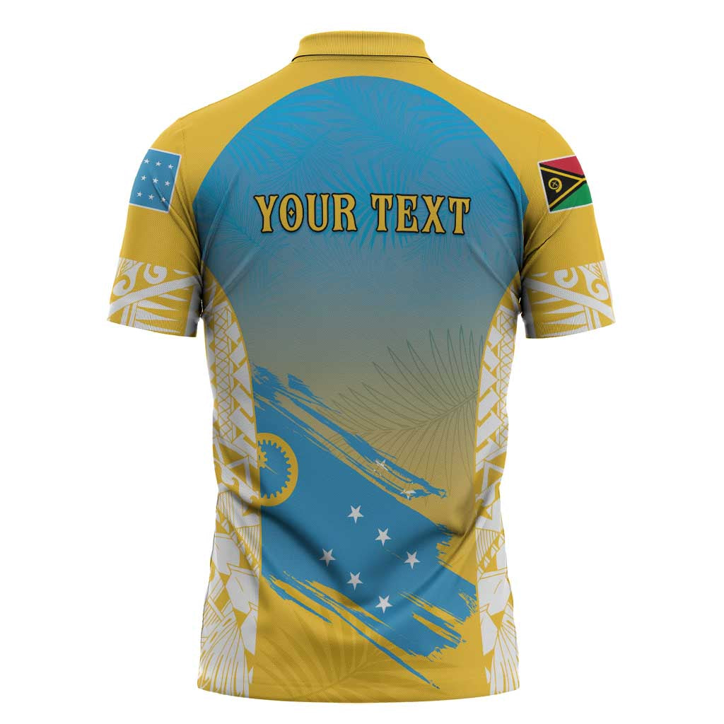 Personalised Vanuatu Sanma Day Zipper Polo Shirt Special Style LT05 - Polynesian Pride