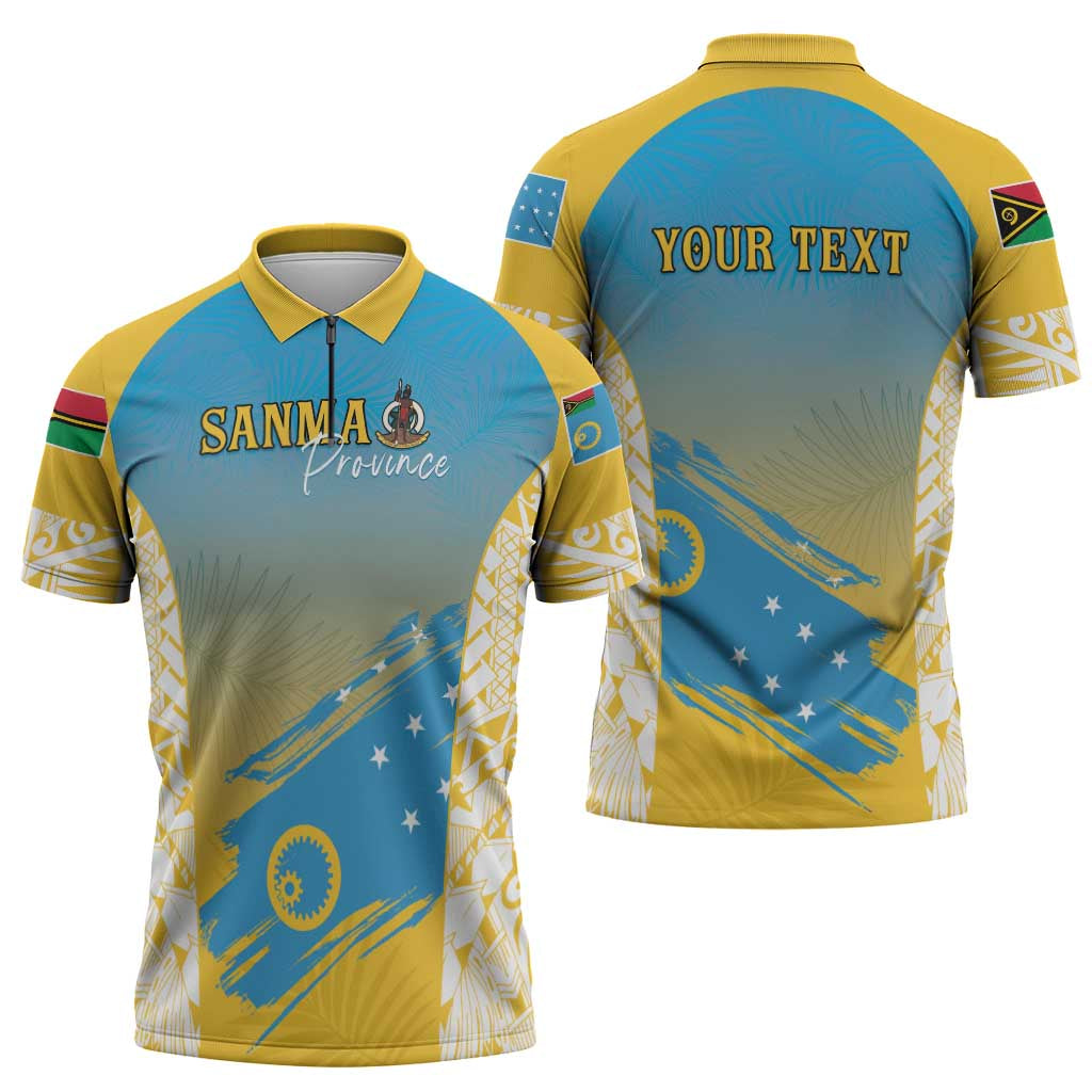 Personalised Vanuatu Sanma Day Zipper Polo Shirt Special Style LT05 - Polynesian Pride