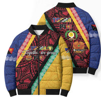Love Torba PNG Day Bomber Puffer Jacket Together We Grow LT05 - Polynesian Pride