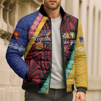 Love Torba PNG Day Bomber Puffer Jacket Together We Grow LT05 - Polynesian Pride