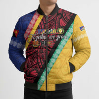 Love Torba PNG Day Bomber Puffer Jacket Together We Grow LT05 - Polynesian Pride