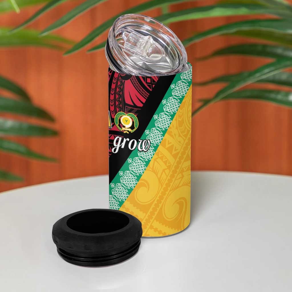 Love Torba PNG Day 4 in 1 Can Cooler Tumbler Together We Grow LT05 - Polynesian Pride