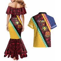 Love Torba PNG Day Couples Matching Mermaid Dress and Hawaiian Shirt Together We Grow LT05 - Polynesian Pride