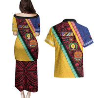 Love Torba PNG Day Couples Matching Puletasi and Hawaiian Shirt Together We Grow LT05 - Polynesian Pride