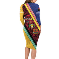 Love Torba PNG Day Family Matching Long Sleeve Bodycon Dress and Hawaiian Shirt Together We Grow LT05 - Polynesian Pride
