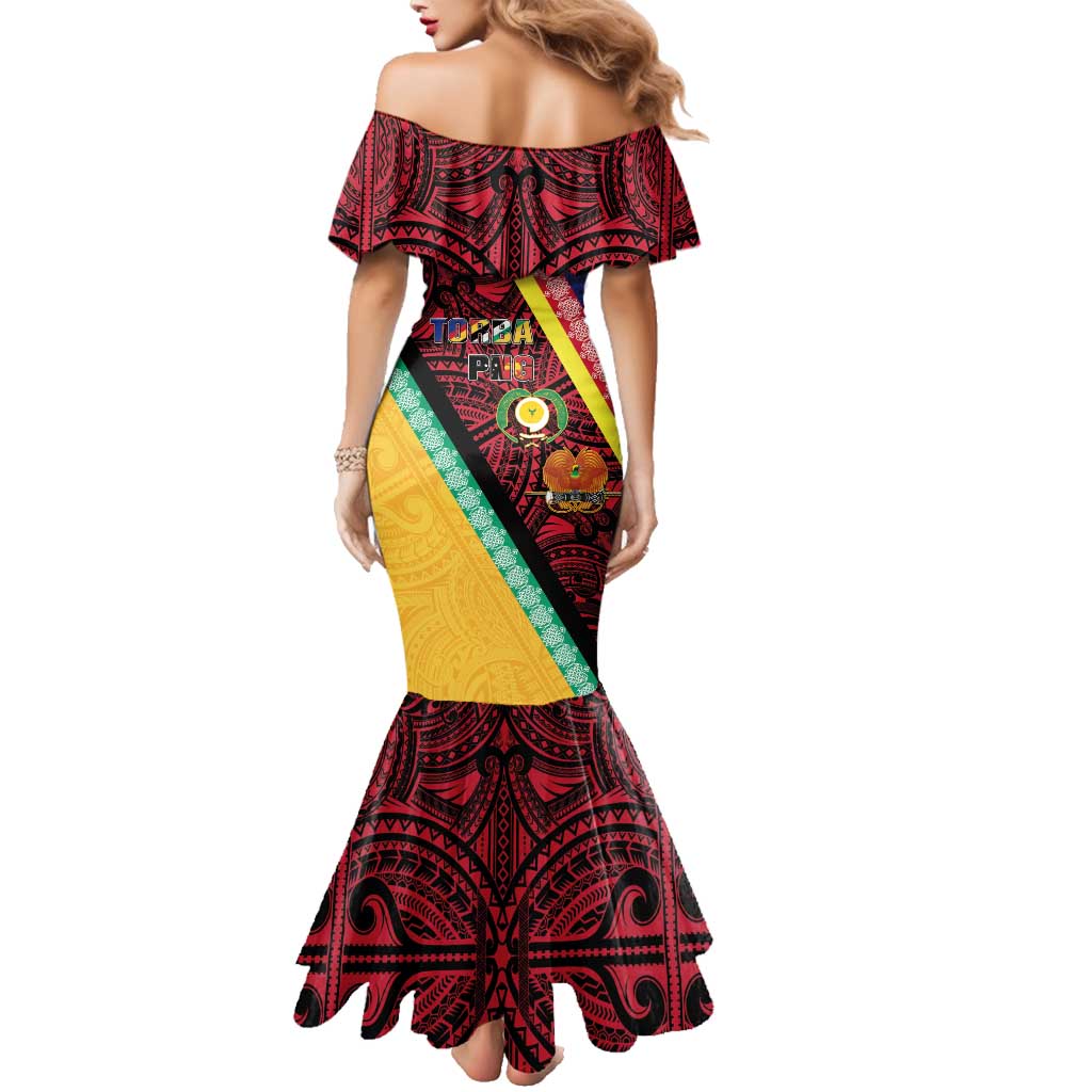 Love Torba PNG Day Family Matching Mermaid Dress and Hawaiian Shirt Together We Grow LT05 - Polynesian Pride