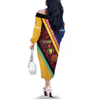 Love Torba PNG Day Family Matching Off The Shoulder Long Sleeve Dress and Hawaiian Shirt Together We Grow LT05 - Polynesian Pride