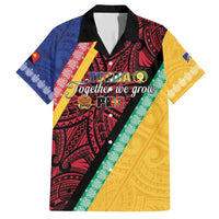 Love Torba PNG Day Family Matching Off Shoulder Maxi Dress and Hawaiian Shirt Together We Grow LT05 Dad's Shirt - Short Sleeve Colorful - Polynesian Pride