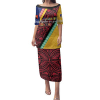 Love Torba PNG Day Family Matching Puletasi and Hawaiian Shirt Together We Grow LT05 Mom's Dress Colorful - Polynesian Pride