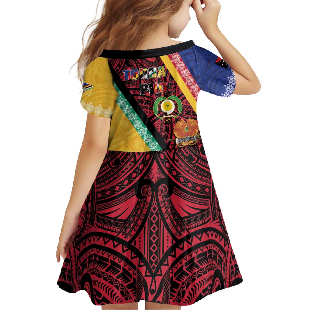 Love Torba PNG Day Family Matching Short Sleeve Bodycon Dress and Hawaiian Shirt Together We Grow LT05 - Polynesian Pride