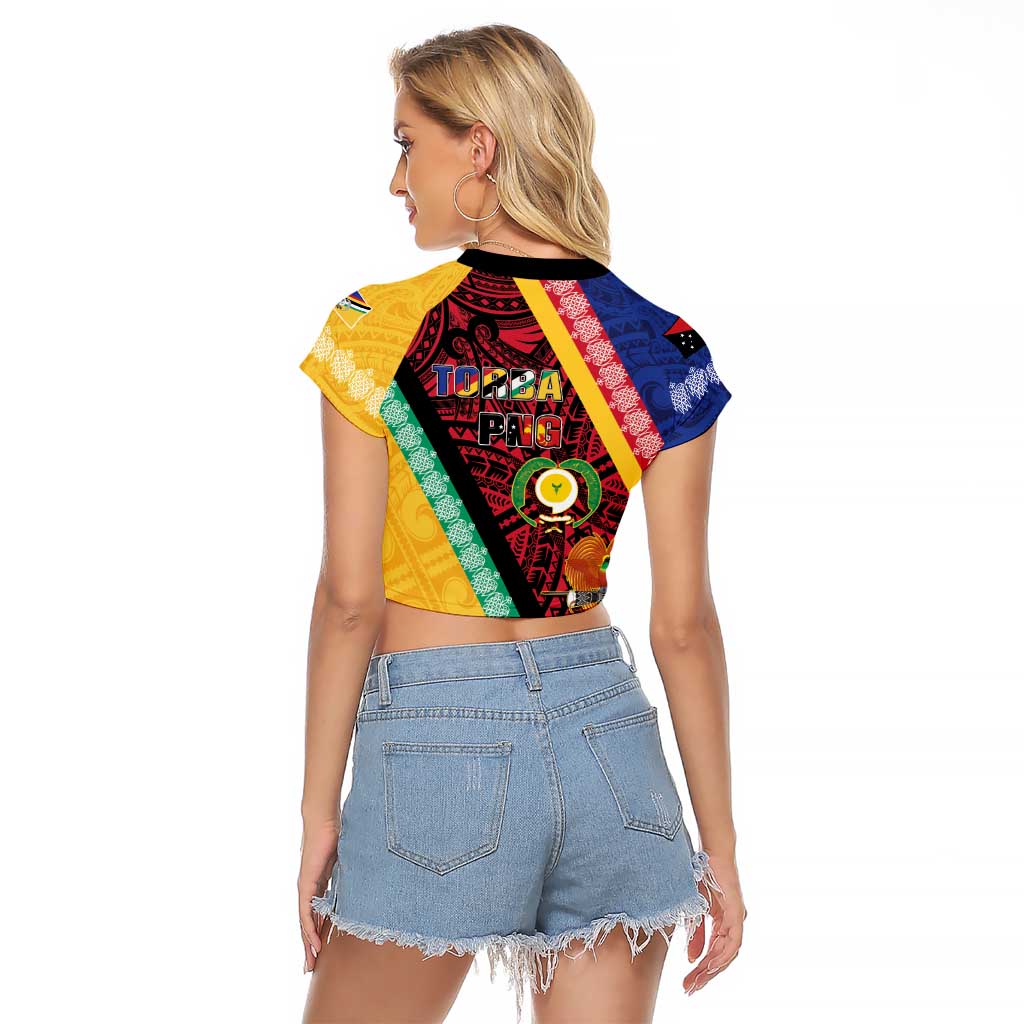 Love Torba PNG Day Raglan Cropped T Shirt Together We Grow LT05 - Polynesian Pride