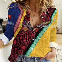 Love Torba PNG Day Women Casual Shirt Together We Grow LT05 Female Colorful - Polynesian Pride