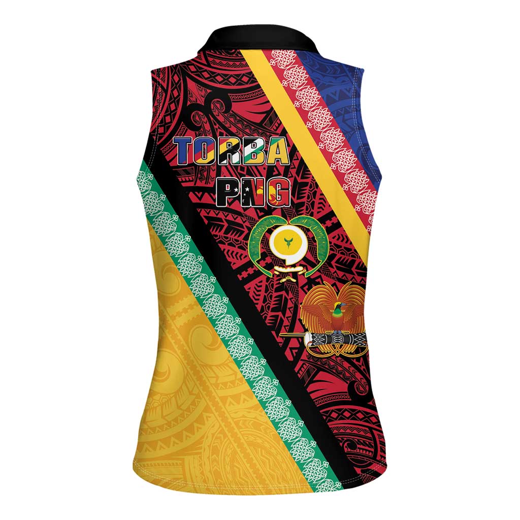 Love Torba PNG Day Women Sleeveless Polo Shirt Together We Grow LT05 - Polynesian Pride