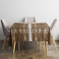 Beige Hawaii Paniolo Quilt Motif Tablecloth LT05 - Polynesian Pride