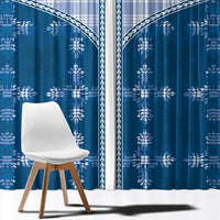 Blue Hawaii Paniolo Quilt Motif Window Curtain LT05 - Polynesian Pride