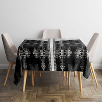 Black Hawaii Paniolo Quilt Motif Tablecloth LT05 - Polynesian Pride