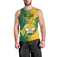 Personalized Papua New Guinea Enga Province Men Tank Top Mix Coat Of Arms Polynesian Pattern LT05 - Polynesian Pride