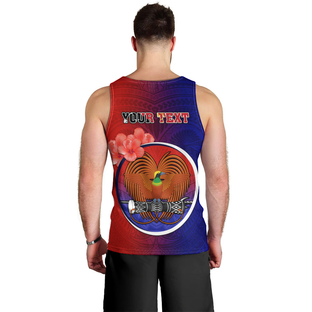 Personalized Papua New Guinea Central Province Men Tank Top Mix Coat Of Arms Polynesian Pattern LT05 - Polynesian Pride