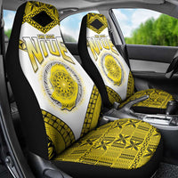 Niue The Rock Of Polynesia Car Seat Cover Peniamina Gospel Day Yellow Version LT05 - Polynesian Pride