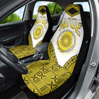 Niue The Rock Of Polynesia Car Seat Cover Peniamina Gospel Day Yellow Version LT05 - Polynesian Pride