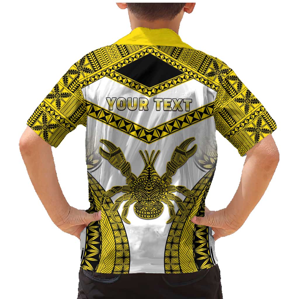 Personalised Niue The Rock Of Polynesia Family Matching Mermaid Dress and Hawaiian Shirt Peniamina Gospel Day Yellow Version LT05 - Polynesian Pride