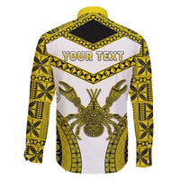 Personalised Niue The Rock Of Polynesia Family Matching Off Shoulder Short Dress and Hawaiian Shirt Peniamina Gospel Day Yellow Version LT05 - Polynesian Pride