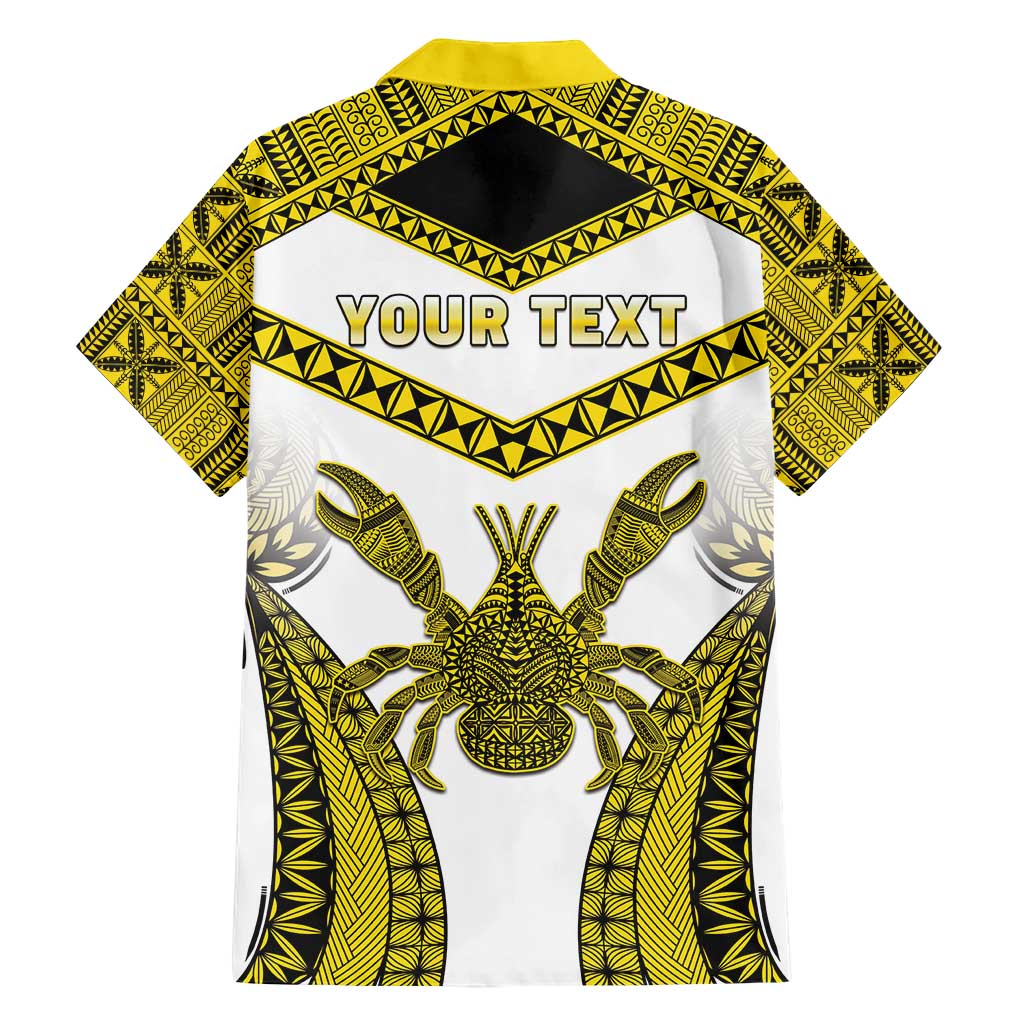 Personalised Niue The Rock Of Polynesia Family Matching Short Sleeve Bodycon Dress and Hawaiian Shirt Peniamina Gospel Day Yellow Version LT05 - Polynesian Pride
