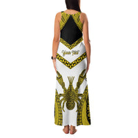 Personalised Niue The Rock Of Polynesia Family Matching Tank Maxi Dress and Hawaiian Shirt Peniamina Gospel Day Yellow Version LT05 - Polynesian Pride