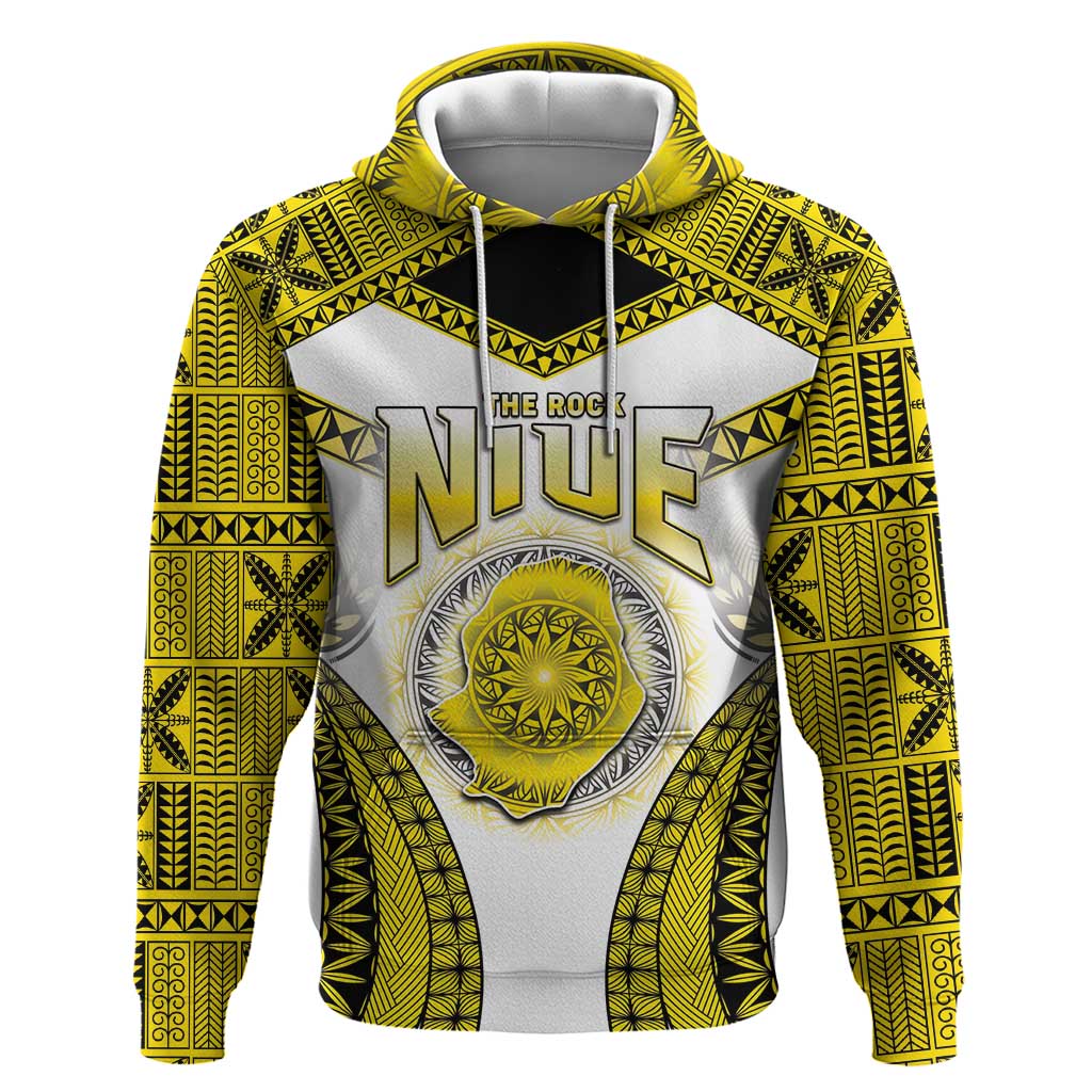 Personalised Niue The Rock Of Polynesia Hoodie Peniamina Gospel Day Yellow Version LT05 Pullover Hoodie Yellow - Polynesian Pride