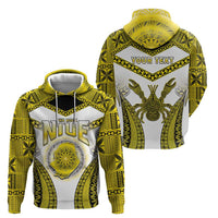 Personalised Niue The Rock Of Polynesia Hoodie Peniamina Gospel Day Yellow Version LT05 - Polynesian Pride