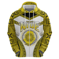 Personalised Niue The Rock Of Polynesia Hoodie Peniamina Gospel Day Yellow Version LT05 - Polynesian Pride