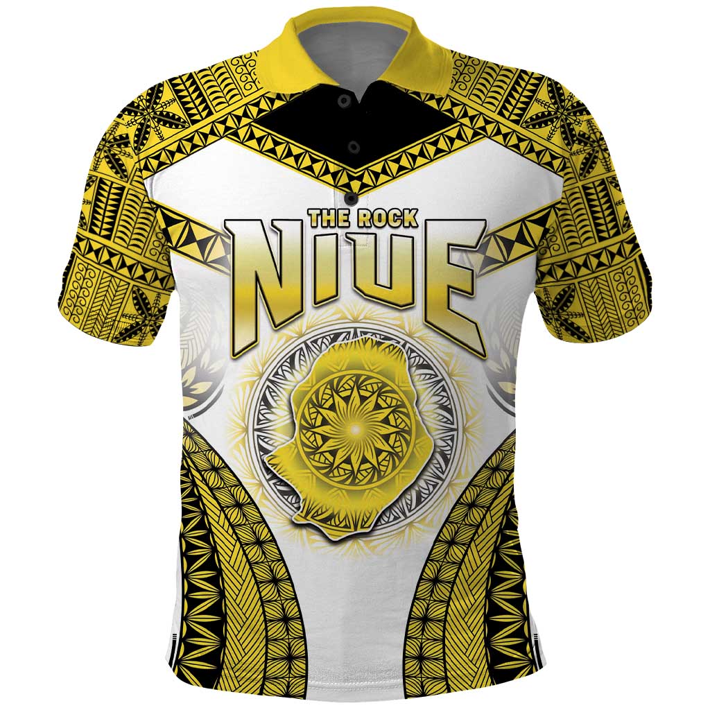 Personalised Niue The Rock Of Polynesia Polo Shirt Peniamina Gospel Day Yellow Version LT05 Yellow - Polynesian Pride
