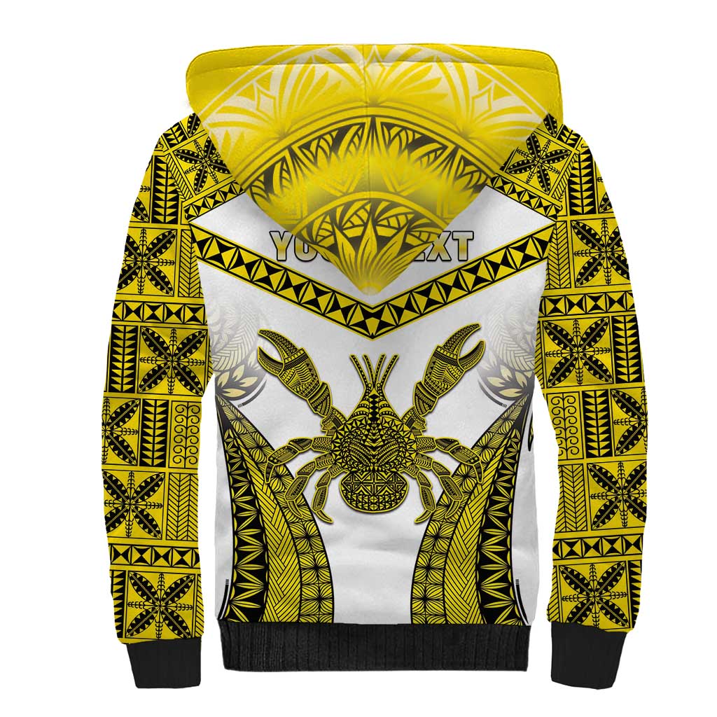 Personalised Niue The Rock Of Polynesia Sherpa Hoodie Peniamina Gospel Day Yellow Version LT05 - Polynesian Pride