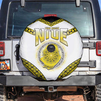 Niue The Rock Of Polynesia Spare Tire Cover Peniamina Gospel Day Yellow Version LT05 Yellow - Polynesian Pride