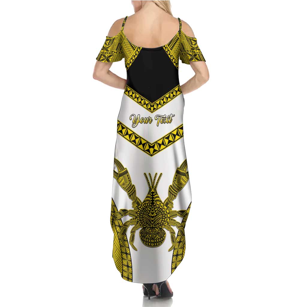 Personalised Niue The Rock Of Polynesia Summer Maxi Dress Peniamina Gospel Day Yellow Version LT05 - Polynesian Pride