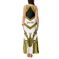 Personalised Niue The Rock Of Polynesia Tank Maxi Dress Peniamina Gospel Day Yellow Version LT05 - Polynesian Pride