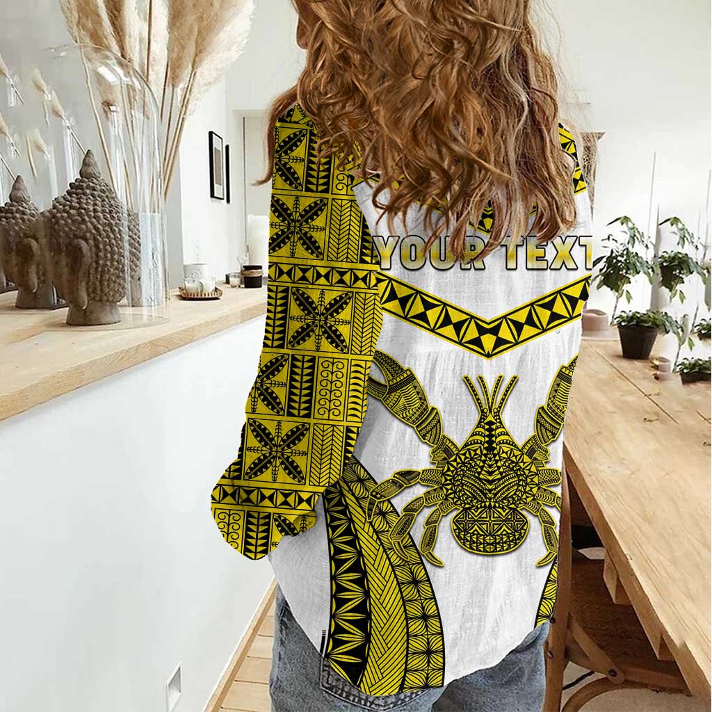 Personalised Niue The Rock Of Polynesia Women Casual Shirt Peniamina Gospel Day Yellow Version LT05 - Polynesian Pride