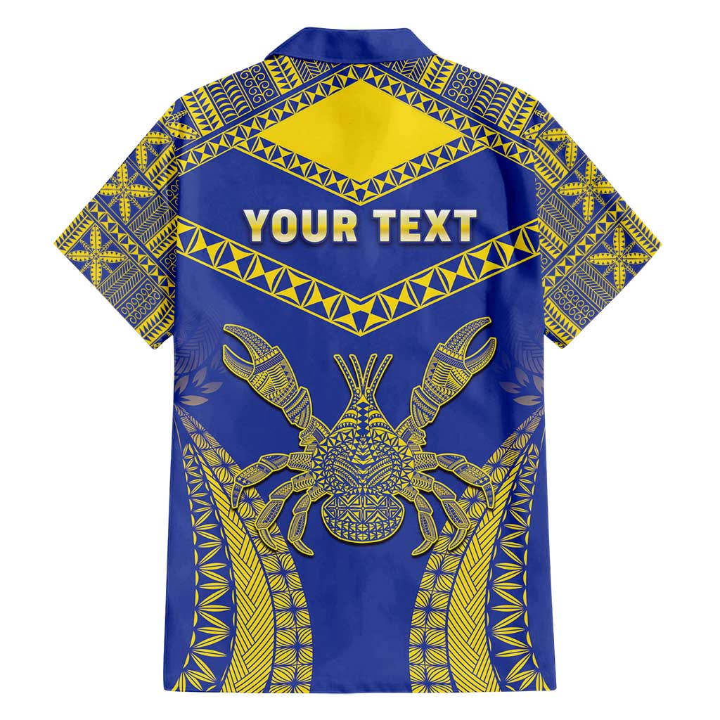 Personalised Niue The Rock Of Polynesia Family Matching Off Shoulder Maxi Dress and Hawaiian Shirt Peniamina Gospel Day Blue Version LT05 - Polynesian Pride