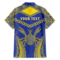 Personalised Niue The Rock Of Polynesia Family Matching Puletasi and Hawaiian Shirt Peniamina Gospel Day Blue Version LT05 - Polynesian Pride