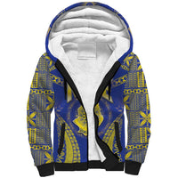 Personalised Niue The Rock Of Polynesia Sherpa Hoodie Peniamina Gospel Day Blue Version LT05 Unisex Blue - Polynesian Pride